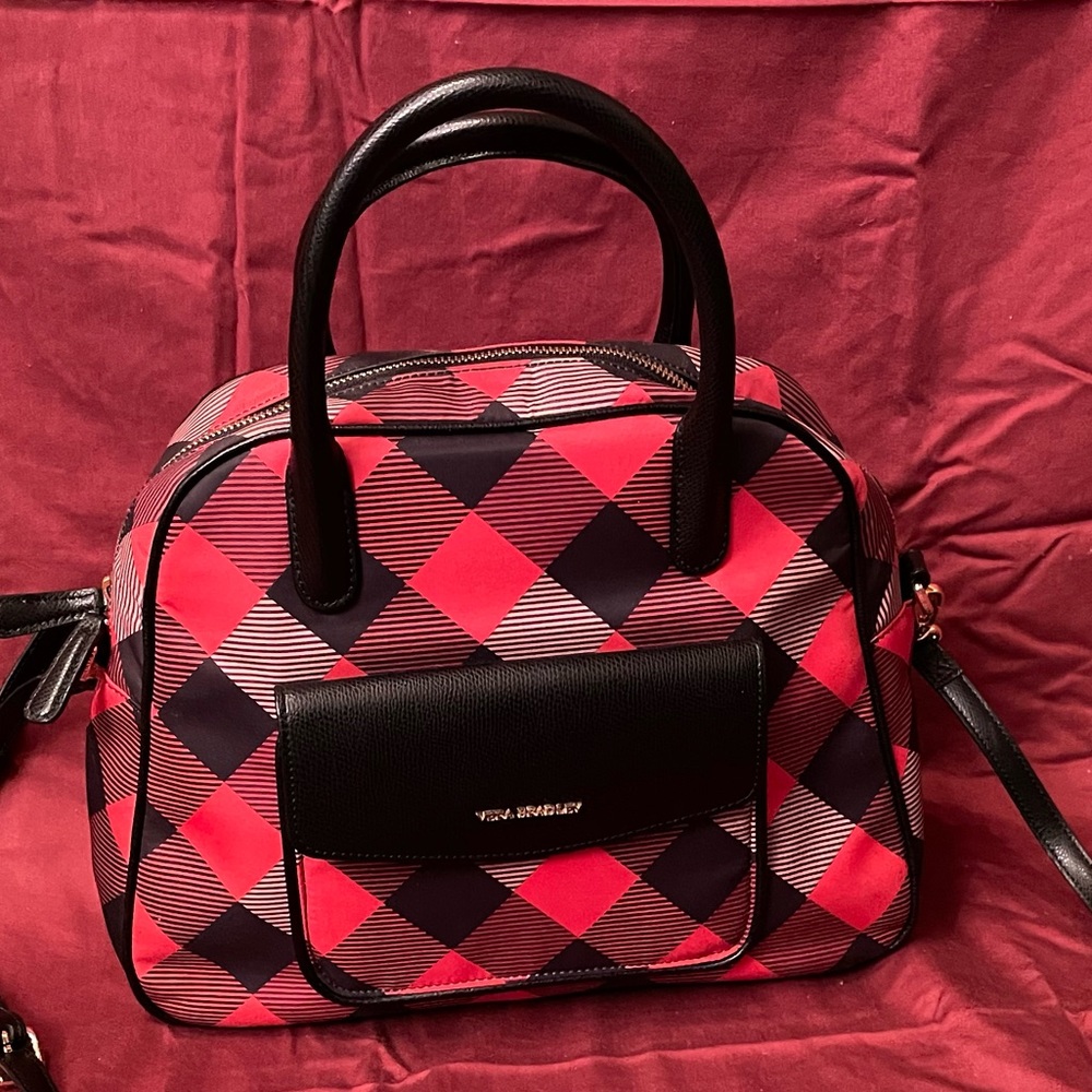 Vera Bradley Bowler Satchel in Buffalo Check